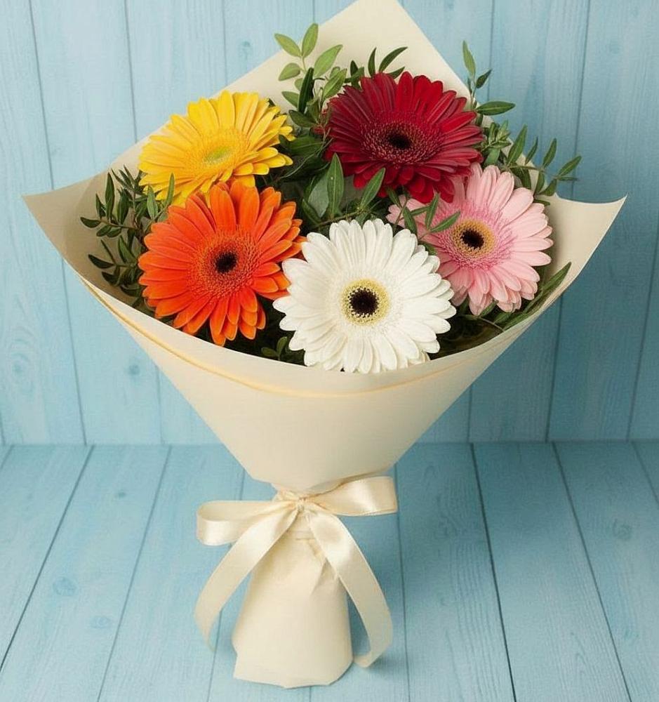 Букет цветов из: Герберы в Ольховке