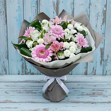 Букет цветов из:  Герберы, Альстромерии и Хризантемы в Ольховке