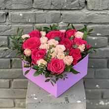 Цветочная композиция из Розы в коробке в Ольховке