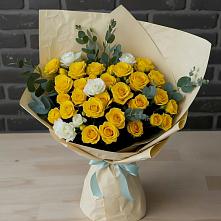 Букет цветов из:  Розы #REPLACE_PRED# Ольховке