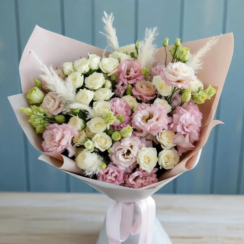 Букет цветов из: Альстромерии и Розы в Ольховке