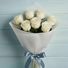 Букет 7 Белых роз Эдлесс Лав #REPLACE_PRED# Ольховке