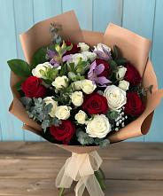 Букет цветов из:  Розы и Альстромерии #REPLACE_PRED# Ольховке