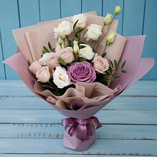 Букет цветов из:  Розы и Лизиантусы в Ольховке