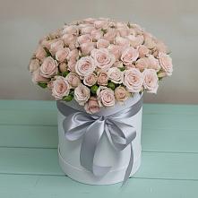 Цветочная композиция из Розы в шляпной коробке в Ольховке