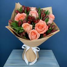 Букет цветов из:  Розы и Альстромерии #REPLACE_PRED# Ольховке