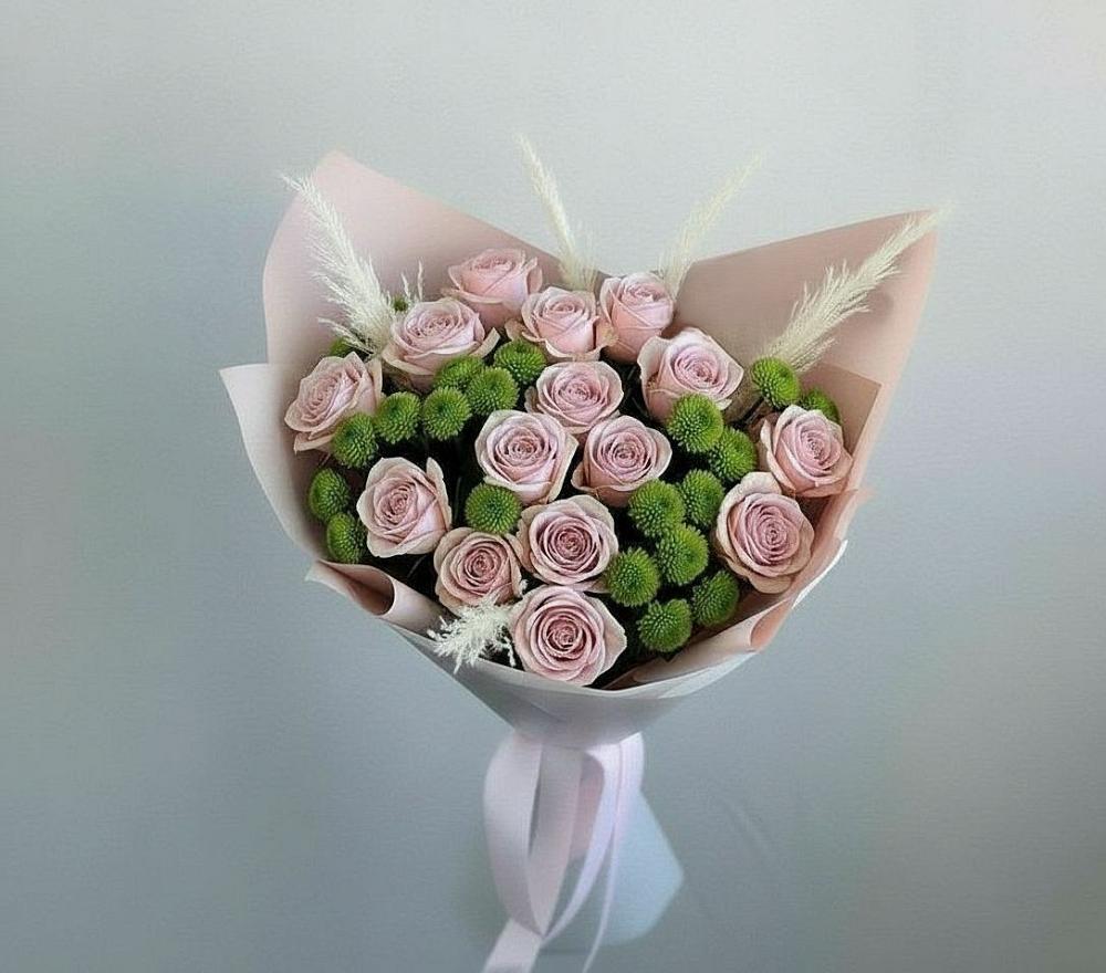 Букет цветов из: Розы и Хризантемы в Ольховке