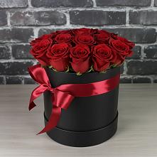 Цветочная композиция из Розы в шляпной коробке в Ольховке