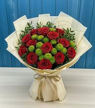 Букет цветов из:  Розы и Хризантемы в Ольховке