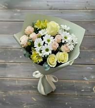 Букет цветов из:  Альстромерии, Розы и Хризантемы #REPLACE_PRED# Ольховке