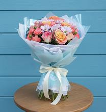 Букет цветов из:  Хризантемы и Розы в Ольховке