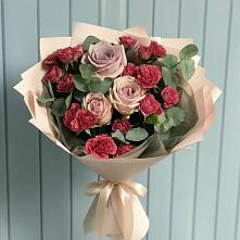 Букет цветов из:  Гвоздики и Розы в Ольховке