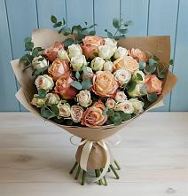 Букет цветов из:  Альстромерии и Розы #REPLACE_PRED# Ольховке